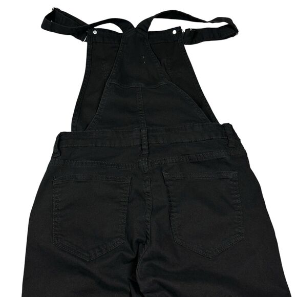 Superdown Gia Black Overall Womens Size S Distressed Pants Pockets Cotton Blend - Picture 9 of 12